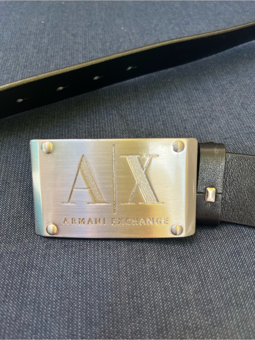 Armani Exchange black leather belt - Picture 6 of 9